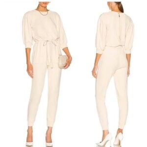 Something Navy S cream Lounge Jumpsuit